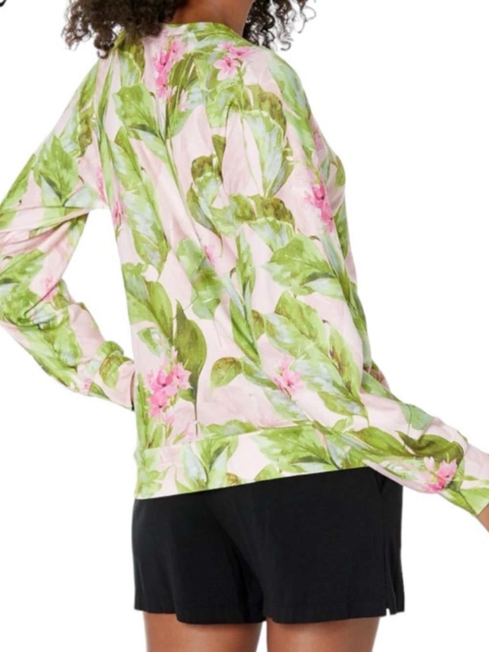PJ Salvage Tropicana Dreams Long Sleeve Top Size Large in Blush NWT - Picture 2 of 6